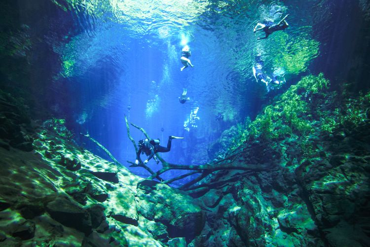 Lagoa Misteriosa is the ideal destination for floating trips and scuba diving.